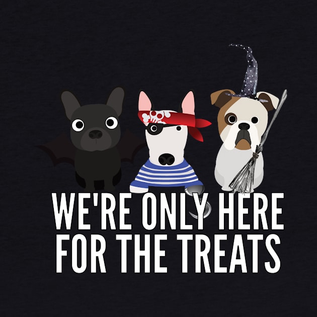 English Bull Terriers Halloween Trick or Treat by DoggyStyles